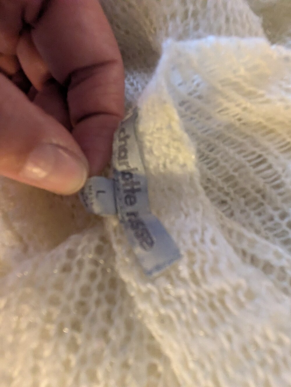 Charlotte Russe Cream Open-Knit Sweater